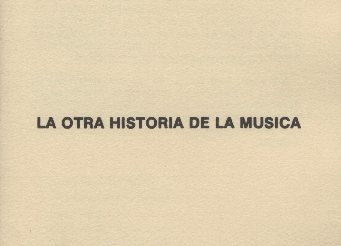 Programa de mano del ciclo de conferencias-concierto La otra historia de la música