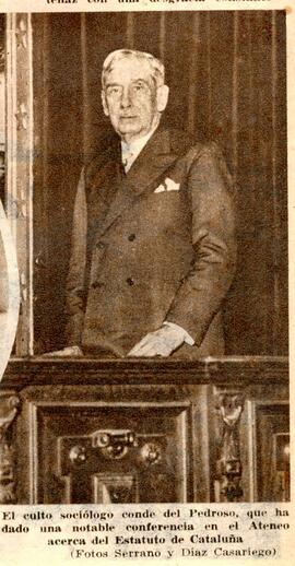 1931-08-15. Fotografía de la conferencia del conde de Pedroso. Ahora (Madrid)