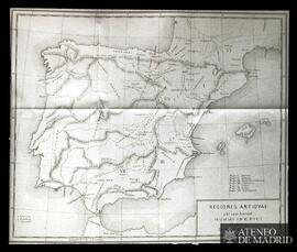 Mapa de la Península Ibérica ("Regiones Antiquae ubi cusi fuerunt nummi iberici ad menten do...