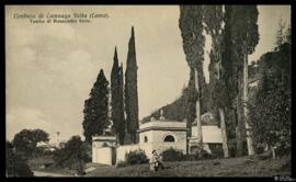Tarjeta postal de vista exterior de la Tumba de Alessandro Volta en el Cimiterio di Camnago Volta...