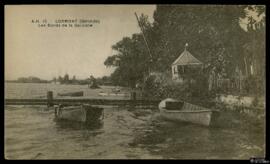 Tarjeta postal de la orilla del río Garona a su paso por Lormont