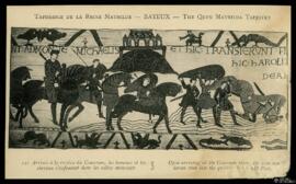 Tarjeta postal de vista de detalle del Tapiz de Bayeux o Tapisserie de la Reine Mathilde editada ...