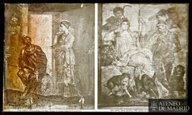 Nápoles. Museo de Pompeya. "Úlises y Penélope" (fresco del Templo de Augusto llamado Pa...
