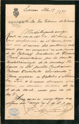 1897-09-13. Carta de Eugenio Montero Ríos