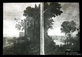 Madrid. Museo del Prado. 478. Claude Lorain: "Paysage avec des ruines de l'ancienne Rome. En...