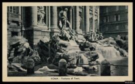 Tarjeta postal de la Fontana de Trevi de Roma