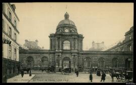 Tarjeta postal de vista exterior del Palacio de Luxemburgo de París, anteriormente Palais du Séna...