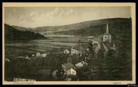 Tarjeta postal de vista panorámica de Engelskirchen, fotografía y edición de Josef Henn, con nota...