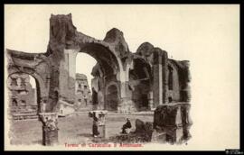 Tarjeta postal de las Termas de Caracalla o Termas Antoninas de Roma