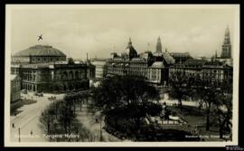 Tarjeta postal circulada de la Plaza Kongens Nytorv de Copenhage editada por el Stenders Forlag y...