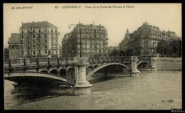 Tarjeta postal del Pont de la Porte de France et l’Isère en Grenoble editada por los Berthaud Frè...