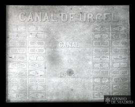 Cartel relacionado con el Canal de Urgel