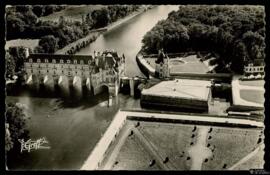 Tarjeta postal de vista panorámica del Castillo de Chenonceaux editada por Greff en la rue du Fau...