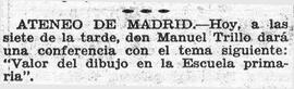 1931-11-05. Anuncio de la conferencia de Manuel Trillo. Ahora (Madrid)