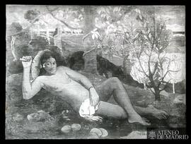 
Leningrado. Ermitage. Gauguin: "Mujer tahitiana echada (La mujer de los mangos)" (1896)
