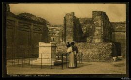 Tarjeta postal del Templo de Mercurio de Pompeya editada por P. Beccarini en la misma ciudad para...