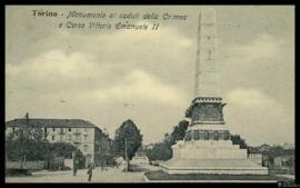 Tarjeta postal de heliograbado del Monumento alla Spedizione di Crimea, dedicado a los caídos en ...