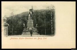 Tarjeta postal del monumento escultórico a Andreas Hofer colina de Berg Isel, cerca de Innsbruck,...