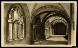 Tarjeta postal de vista interior del claustro de la Abadía de San Pedro en Salzburgo editada por ...