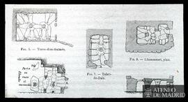 Menorca. Plantas y sección de habitaciones megalíticas