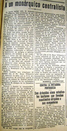 1931-04-28. Artículo sobre Antonio Royo Villanova. El Liberal (Madrid)