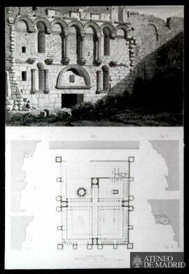 Fachada y planta del Palacio de Diocleciano en Spalato (Split, Yugoslavia)