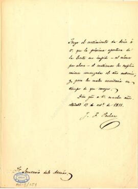 1851-10-13. Carta de Joaquín Francisco Pacheco