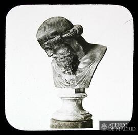 
Museo de Nápoles. Dionisos, bärtig, Bronzebüste [Cabeza de Dionisos]
