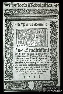Comestor, Petrus: "Historia Scholastica". Ludguni, 1543 (portada)