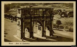 Tarjeta postal del Arco de Constantino de Roma editada por A. Scrocchi en Milán