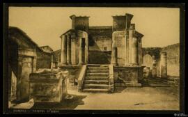 Tarjeta postal del Templo de Isis de Pompeya editada por P. Beccarini en la misma ciudad para el ...