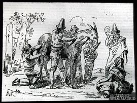 
Ilustración del artículo "Los Jitanos", sin firma. 1837, p. 85
