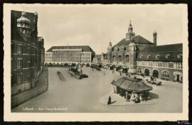 Tarjeta Postal de vista exterior de la Estación Central o Hauptbahnof de Colonia editada por el V...