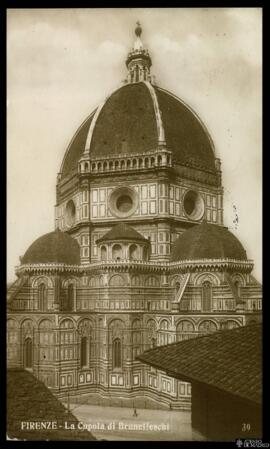 Tarjeta postal circulada de la Cúpula de Brunelleschi de la Catedral de Santa María del Fiore de ...