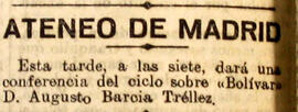 1931-03-31. Anuncio de conferencia de Augusto Barcia. El Liberal (Madrid)