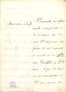 1870-10-18. Carta de José Amador de los Ríos