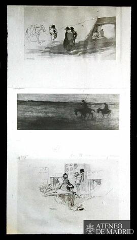 Tres ilustraciones del libro "Don Quijote de la Mancha", de Miguel de Cervantes Saavedra