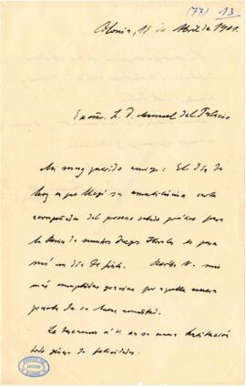 Carta de Juan Fastenrath a Manuel del Palacio