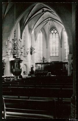 Tarjeta postal de vista interior de la Hervormde Kerk en Epe (Países Bajos), fotografía de H. Kuy...