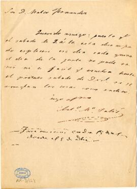 1874-11. Carta de Antonio María Fabié