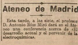 1930-06-04. Conferencia de Antonio Ríus Miró. El Liberal (Madrid)