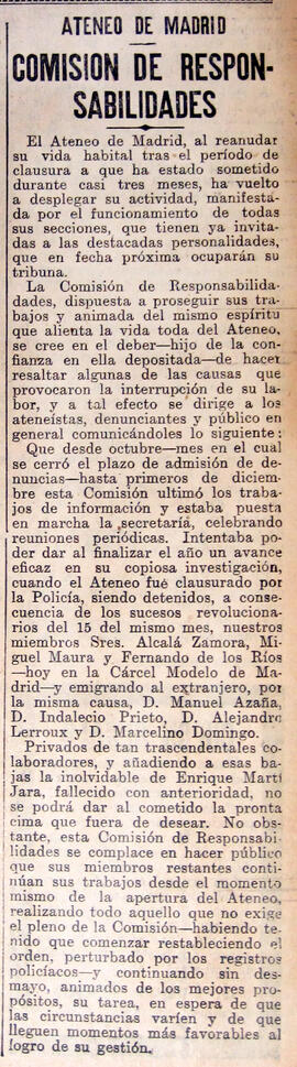 1931-03-19. Comisión de responsabilidades. El Liberal (Madrid)