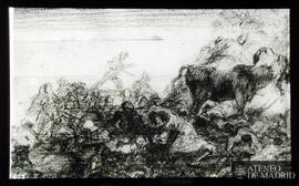 Madrid. Museo del Prado. Goya, Francisco de: "Desgracias acaecidas en el tendido de la plaza...