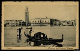 Tarjeta postal de vista panorámica desde la Isla de San Giorgio Maggiore en Venecia editada por S...