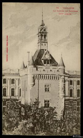 Tarjeta postal de vista exterior del campanario del Capitolio de Toulouse editada por la Phototyp...