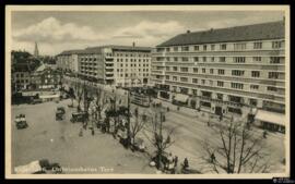 Tarjeta postal circulada de la Plaza Christianshavns en Copenhague editada por el Rudolf Olsen-Ku...