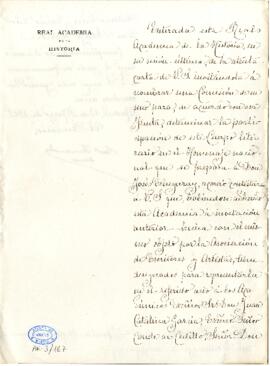1905-03-13. Oficio de la Real Academia de la Historia