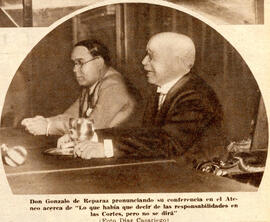 1931-07-03. Fotografía de la conferencia de Gonzalo de Reparaz. Ahora (Madrid)