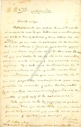 Sin fecha (5 septiembre). Carta de Cecilia Böhl de Faber a Miguel Velarde