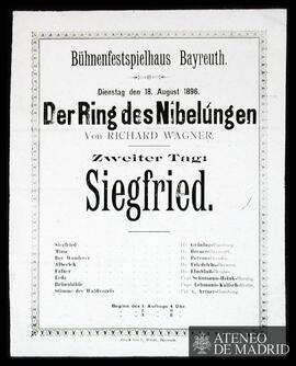 
Portada de un programa de la ópera "El anillo de los Nibelungos", de Richard Wagner
